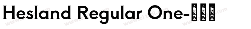 Hesland Regular One字体转换